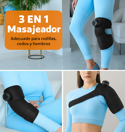 Rodillera con calor y masaje